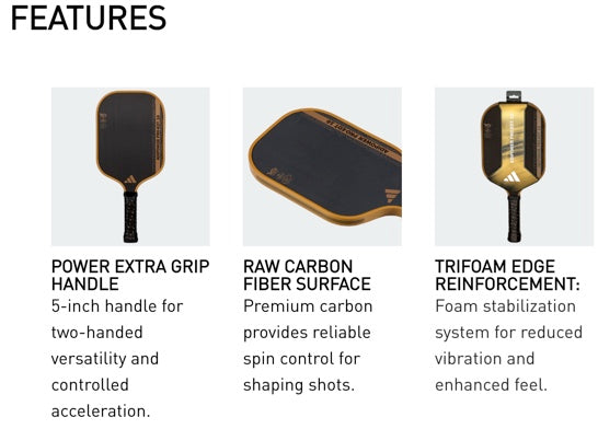 Adidas Adipower pro edt c16mm by Jaume Martinez Vich Pickleball Paddle